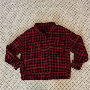 Sanctuary Vibrant Red and Black Checkered Jacket